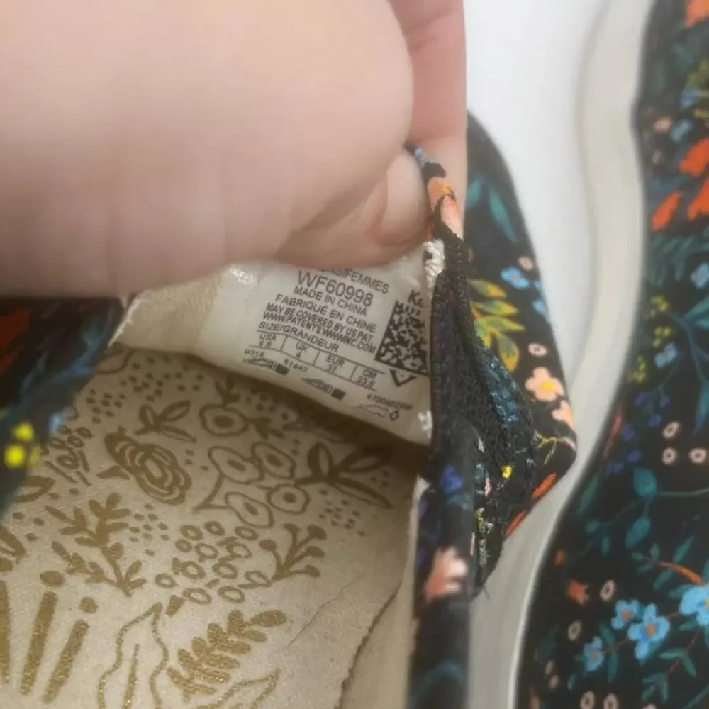 Rifle Paper Co. Keds Black Floral Slip On Sneakers Size 6.5